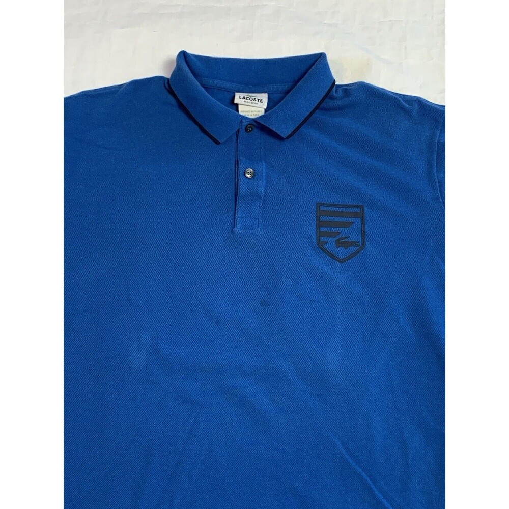 Lacoste Shirt Mens Size 8 Blue Regular Fit Polo Short Sleeve Golf Alligator